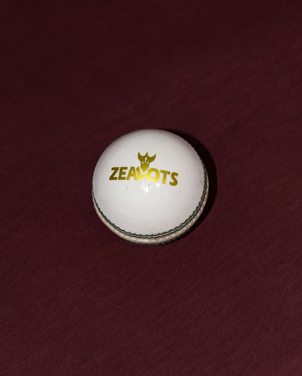 ZEALOTS RoninZ White Ball 2-Piece Cricket Ball ZEALOTS SPORTS